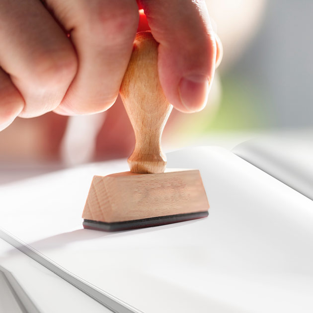 Notary journal entries and efficiency stamps